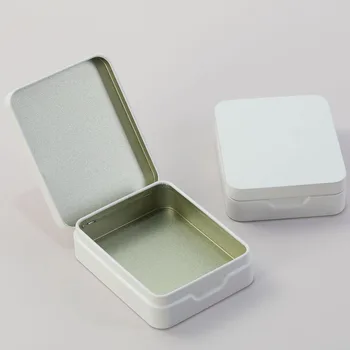 Nauja skardinė daiktadėžė Kortelių laikiklis Organizatorius Maža metalinė stačiakampė tuščia dėžutė Skarda Saldainių tablečių dėklai Dėžės Jar varstomi konteineriai