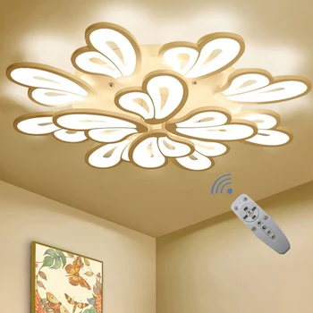 Nauji LED šviestuvai Nuotolinio valdymo pultas, naudojamas svetainėje Miegamasis Valgomojo dekoras Modernus drugelis Akrilinis LED lubinis šviestuvas