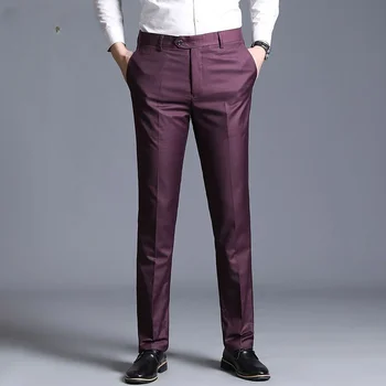 Naujo dizaino vasaros vyrų verslo kostiumo kelnės laisvalaikio kelnės vyriškos kelnės tiesios kelnės verslas mada lieknos kelnės vyras A17