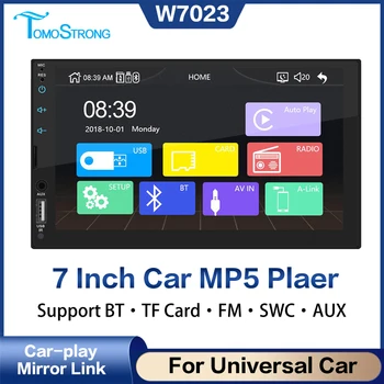 NaviFly W207 7inch MP3 MP5 Automobilis Multimedijos vaizdo grotuvas Radijo stereofoninis palaikymas Apple Carplay BT Mirror-Link AUX USB TF kortelė SWC FM