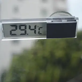 Nešiojamas automobilio automobilio laikrodis LCD ekranas Sucker tipas Laiko laikrodžio termometras 3 tipai Automobilio salono ornamentų priedai