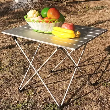 Nešiojamas stalas-baldai Sulankstomas piknikas Kelionės Žygiai Aliuminio lydinio lauko stalas