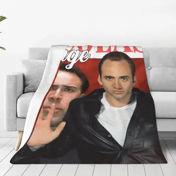 Nicolas Cage Flanel mesti antklodę Nicolas Cage antklodės sofai lauke itin minkšta antklodė