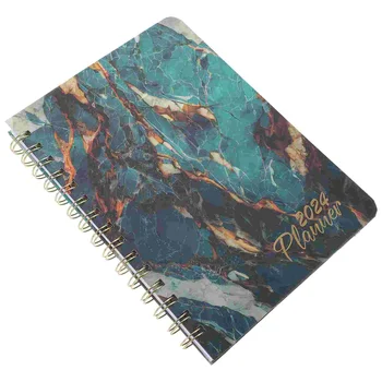 Notebook Planner 2024 Daily Planner Dekoratyvinė ritė Notepad Akademinio planavimo knyga 2024 Dienos planavimo priemonė