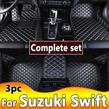 odiniai automobilių grindų kilimėliai Suzuki Swift AZG412 413D 414 2011 ~ 2017 5door vandeniui atsparus padas automobilio grindų kilimas kilimėlis kilimėlis automobilių aksesuarai