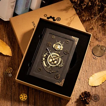 Odinis dienoraštis Užrašų knygelė Retro sąsiuvinis Ranka Steampunk knyga Palaidų lapų kūrybinga asmenybė Europietis
