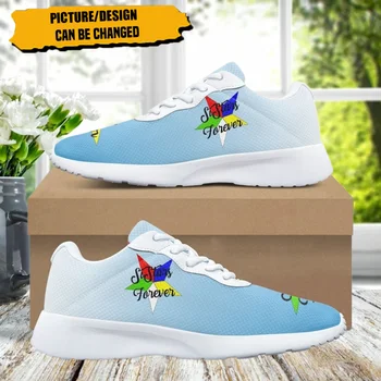 OES Sisters Sorority Pattern Flat Shoes Female Outdoor Sneakers Teen Casual Shoes Wear-Resistant Gym Tennis Shoe Zapatos Mujer