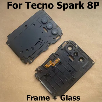 Original New for Tecno Spark 8P Galinės kameros stiklo objektyvo galinės kameros stiklas su rėmo klijais KG7H KG7 KG7n