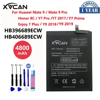 Original XVCAN HB406689ECW 4800mAh telefono baterija Huawei Mate 9 Honor 8C Y7 Pro 2017 Prime Enjoy 7 Plus Y9 2018 2019 Batteria