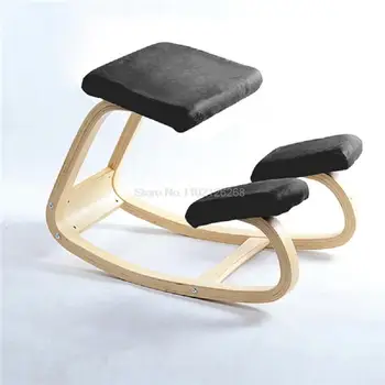 Originali ergonomiška atsiklaupusi kėdė Namų biuro baldai Ergonomiškas supamasis medinis atsiklaupimas Kompiuterio laikysena Kėdė