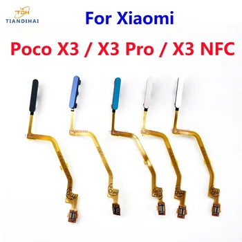 Originalus pirštų atspaudas, skirtas Xiaomi Poco X3 NFC Pro X3Pro Home Button pirštų atspaudų meniu grąžinimo rakto jutiklis Flex Cable