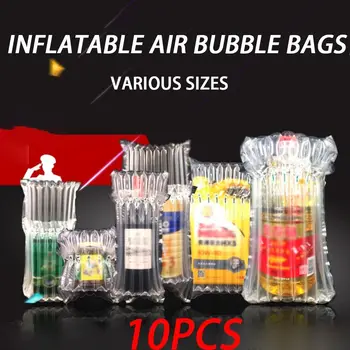 Oro kolonėlės buferiniai burbuliniai maišeliai Pripučiami oro pagalvės apsauginės pakuotės krepšys ritininė plėvelė apsauga Alaus stikliniai buteliai