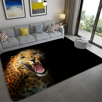 Pagrindinis puslapis 3D Leopardo raštas Dideli kilimai svetainei Prabangūs gyvūnų kilimėliai Miegamasis Minkšta kempinė Vonios kambarys Virtuvės grindų kilimėlis Durų kilimėlis