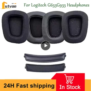 Pakaitinės ausinių ausų pagalvėlės pagalvėlės Galvos juostos rinkinys Logitech G633 G933 G635 G633S G933S žaidimo belaidžių ausinių dangtelis