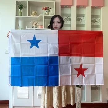 Panamos vėliava 90*150cm aukštos kokybės dvigubos pusės spausdintas poliesteris pakabinamas pan pa Panamos vėliava futbolui
