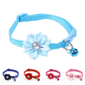 Pet Bell Collar Dog Flower Bell Collar Kitten Accessories Collar Pet Supplies Dog Accessories