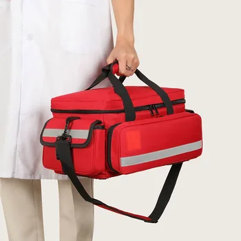 Pirmosios pagalbos medicinos krepšys Lauko avarinis gelbėjimas Didelės talpos krepšys Tuščias vandeniui atsparus atspindintis Oksfordo kelių kišenių kelioninis krepšys