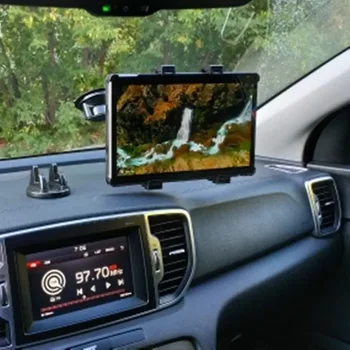 Planšetinio kompiuterio automobilio laikiklio stovas iPad Air 1 2 Mini 2 3 4 Pro 9.7 10.5 Universalus priekinio stiklo automobilio laikiklis 7-11 colių Samsung Tab