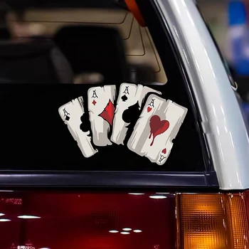 Pokerio kastuvai Modelis Motociklas Lipdukai Motokrosas Degalų bakas Kavinė Lenktynininkas Kūnas Automobilio langai Juokinga dekoracija Žaidimo kortų lipdukai