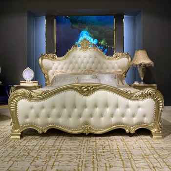 Prabangi estetiška dvigulė lova Karalienės dydis Europos moderni princesės lova Daiktadėžė Camas de Casal de Luxo Viešbučio baldai