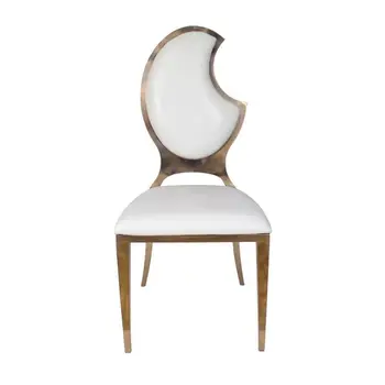 Prabangios pusmėnulio formos banketinio dizaino kėdės modernios