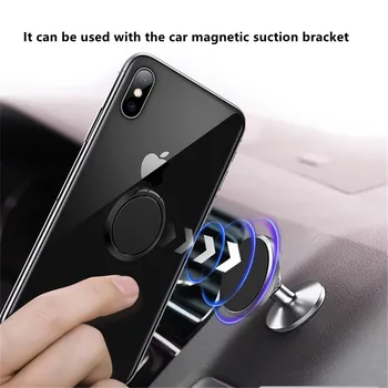 Prabangus metalinis mobiliojo telefono lizdo laikiklis Universalus 360 laipsnių sukimosi pirštų žiedų laikiklis Magnetinio automobilio laikiklio stovo priedai