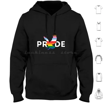 Pride Eagle marškinėliai su gobtuvais ilgomis rankovėmis Pride Eagle