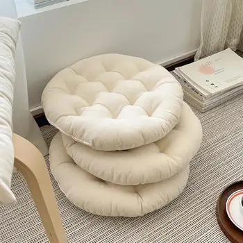 Puiki kėdės sėdynės pagalvėlė Patogios dekoracijos Sutirština apvalią kvadratinę vientisą palangės grindų pagalvę