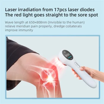 Puslaidininkinis lazerinis fizioterapijos prietaisas Raudonos šviesos terapijos aparatas Tolimoji infraraudonųjų spindulių lempa ES kištukas
