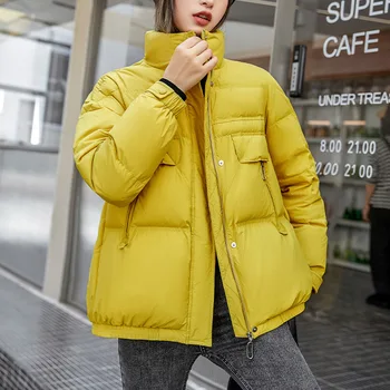 pūkinė striukė Moteriški aukščiausios klasės 90 baltų ančių pūkiniai darbo drabužiai Žieminė striukė Korėjietiška versija Šiltas vėjui atsparus madingas paltas