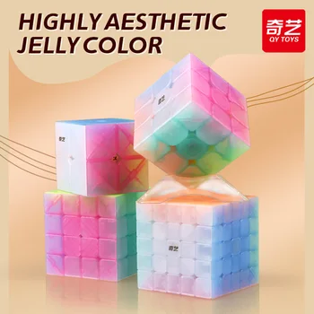 QiYi želė spalva Speedcube 2x2 3x3 4x4 5x5 Pyraminx Professional Special Magic Cube 3x3x3 Original Speed Puzzle Toy Cubo Magico