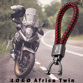 Raktų pakabukas Honda Africa Twin CRF1000L 2016 2017 2018 2019 Motociklų priedai Individualus logotipas Rankomis austas odinis metalinis raktų pakabukas