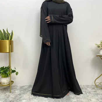 Ramadan Musim Abayas Casual ilgomis rankovėmis Maxi suknelė Turkija Arabų kuklus Saudo Arabijos Kaftano islamo chalatas Vakarėlis Jalabiya Caftan drabužiai