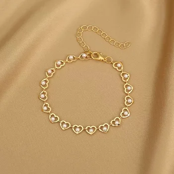 Rankų darbo karštai parduodama perlų apyrankė moterų papuošalų dovanoms