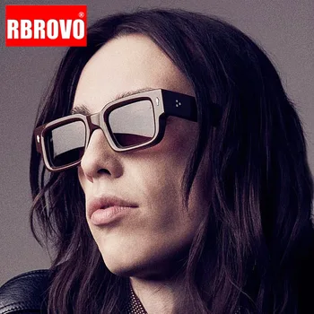 RBROVO Square Retro akiniai nuo saulės Moterų prekės ženklas Prabangūs akiniai Vyrai/Moterys Asmenybė Paprasti akiniai nuo saulės Moteriškos Lentes De Sol Hombre