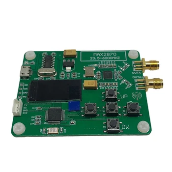 RF galios stiprintuvas 23.5-6000Mhz RF signalo šaltinis Max2870 0.96 colio spalvotas Oled Serial Port Control skaitmeninis Rf modulis