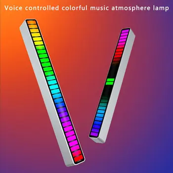 RGB LED juostos šviesa Muzika Garso valdymas Paėmimo ritmas Aplinkos atmosfera Lempa APP valdymas Spalvingas šviesos diodas barui Automobilio namų dekoras