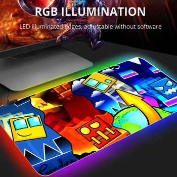 RGB pelės kilimėlis Aukštos kokybės geometrijos brūkšnys žaidimų pelės kilimėlis 