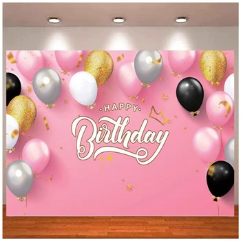 Rožinis gimtadienio vakarėlis Fotografija Fonai Balionų merginos Saldus 16-asis 18-asis 21-asis gimtadienis Vakarėlio dekoravimas Fono reklamjuostės studija