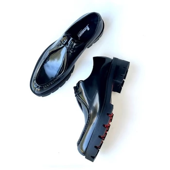 Ruduo Nauji ryškūs nėriniai Storas padas Banketas Odiniai batai su kvadratiniais kulniukais Paaukštinta oficiali suknelė Dideli ir maži vyriški batai