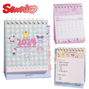 Sanrio Hello Kitty 2024 Kalendorius Anime Mano melodija Stalo kalendoriaus ornamentas Dienos planuoklis Stalo planuotojas Metinis darbotvarkės organizatorius