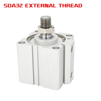 SDA32*5x10-15-20-25-30-35-40-50-SB Mažas kvadratinis plonas pneumatinis oro kompaktiškas cilindras Išoriniai dantys