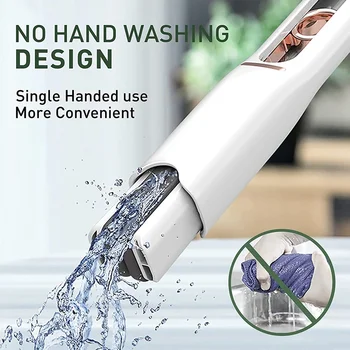Self-Squeeze Mini Mop Portable MiniSqueeze Mop Short Lazy Hand-Wash-Free Strong Absorbent Mop for Bathroom Kitchens Stalo reikmenys