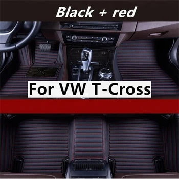 Skersinių grūdų individualūs automobilių grindų kilimėliai VW TCross T-Cross auto kilimai Pėdų coche priedai