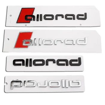 skirta Audi A6 A4 C7 C6 C5 B9 B8 Allroad Accessories 3D ABS Black Chrome Car Letters Rear Trunk Allroad Emblem Badge Lipdukas Logotipas