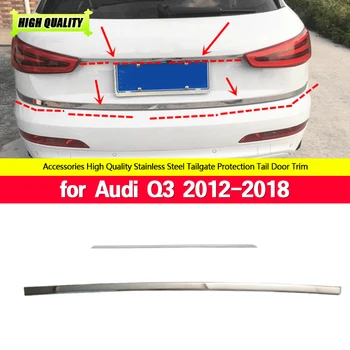 skirta Audi Q3 2012 2013-2018 Viršutinis galinis bagažinės dangtis / bagažinės durų rankenos apsauga Juostelės liejimo dangtelio komplektas Apdailos chromo stilius