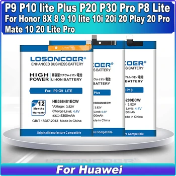skirta Huawei P8 P9 Y9s P6 P7 P10 P20 Lite V10 Plus Pro honor 9 8 9X Pro 10 Lite 5C G9 9i 7A 7C 8X 20 V20 20S Mate 20 Pro X baterija