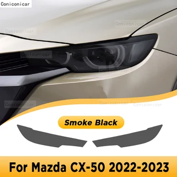 skirta MAZDA CX-50 2022 2023 CX50 automobilio žibintų atspalvis Juoda apsauginės plėvelės apsauga Skaidrūs TPU lipdukų priedai
