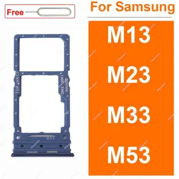skirta Samsung M13 M135F M23 M236B M33 M336B M53 M536B 4G SIM kortelių dėklo laikiklis SD kortelių lizdų skaitytuvas Adapterio pakaitinės remonto dalys
