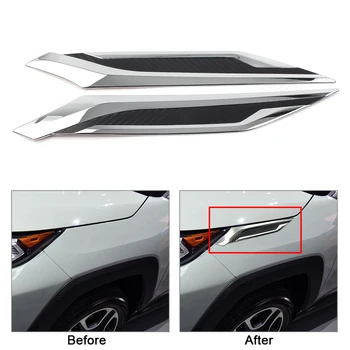 skirta Toyota RAV4 2019 2020 RAV 4 automobilių stilius Priekinis žibintas Antakių liejimo dangtelio apdaila Dekoras ABS plastikas